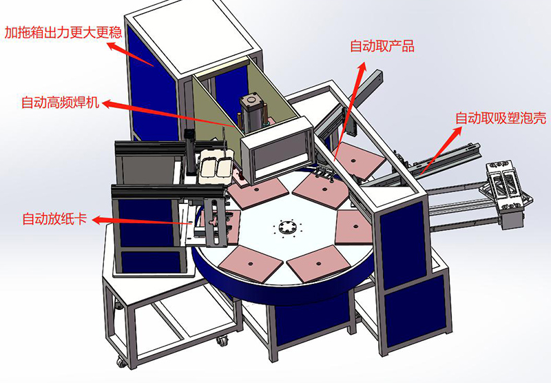 全自動吸塑成型高周波焊接一體機圖紙